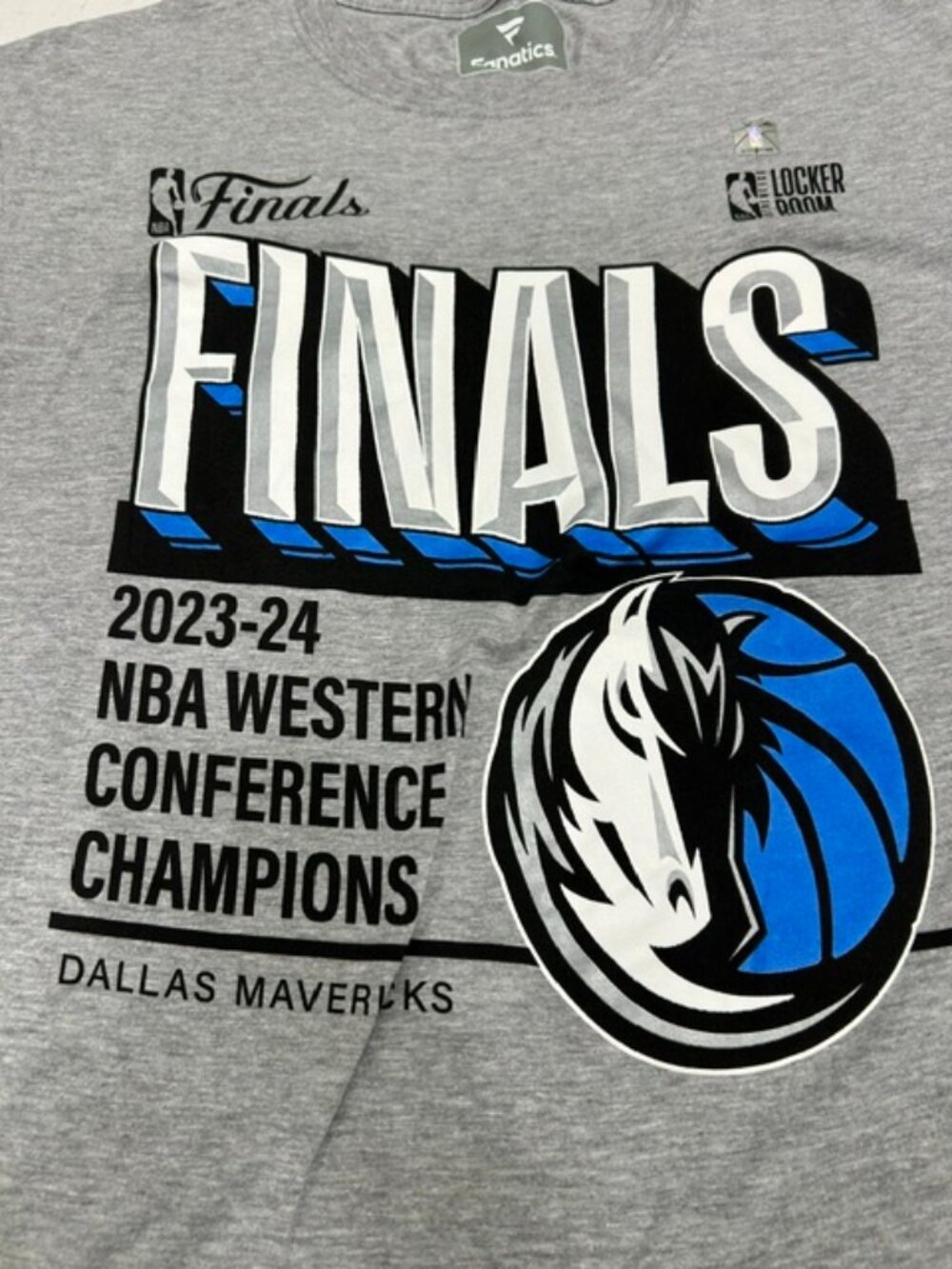Dallas Mavericks 2024 Western Conference Champions Locker Room Finals Tee U/GG